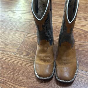 Brown and Black Western Boots